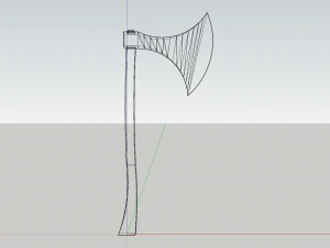 Axe - Lowpoly Textured and Colorbased 3D Model