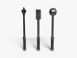 Maces - Lowpoly Textured and Colorbased 3D Модель