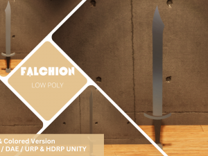 Falchion - Lowpoly Textured and Colorbased 3D Model
