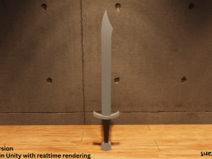 Falchion - Lowpoly Textured and Colorbased Model 3D