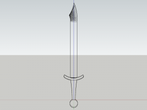 Falchion - Lowpoly Textured and Colorbased Model 3D