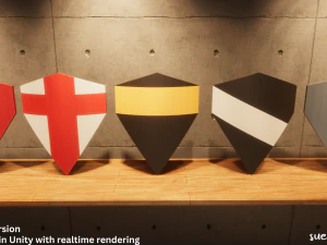 Metal Shield - Lowpoly Textured and Colorbased 3D Model