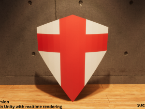 Metal Shield - Lowpoly Textured and Colorbased Modello 3D