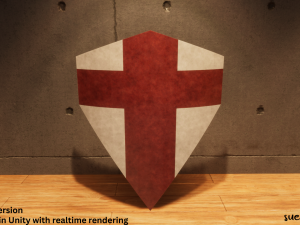 Metal Shield - Lowpoly Textured and Colorbased Modello 3D