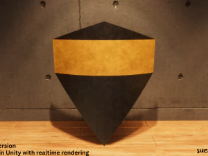 Metal Shield - Lowpoly Textured and Colorbased 3D Model