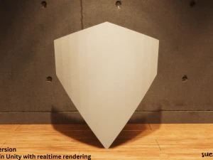 Metal Shield - Lowpoly Textured and Colorbased 3D Model