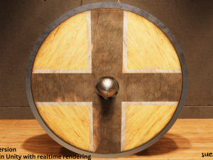 Round Shield - Lowpoly Textured and Colorbased Modelo 3D