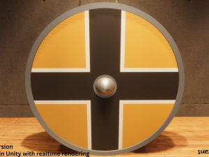 Round Shield - Lowpoly Textured and Colorbased Modelo 3D
