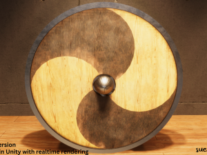 Round Shield - Lowpoly Textured and Colorbased Modelo 3D