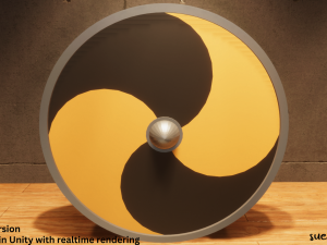 Round Shield - Lowpoly Textured and Colorbased Modelo 3D