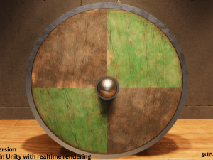 Round Shield - Lowpoly Textured and Colorbased Modelo 3D