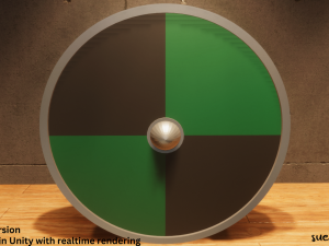 Round Shield - Lowpoly Textured and Colorbased Modelo 3D