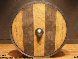 Round Shield - Lowpoly Textured and Colorbased Modelo 3D