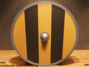 Round Shield - Lowpoly Textured and Colorbased Modelo 3D