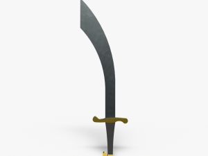 Scimitar - Lowpoly Textured and Colorbased 3D Model