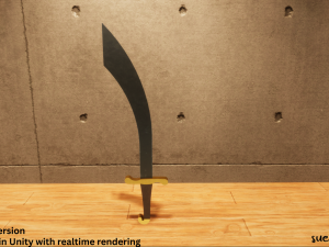Scimitar - Lowpoly Textured and Colorbased 3D Model