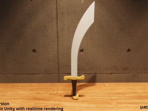 Scimitar - Lowpoly Textured and Colorbased 3D Model