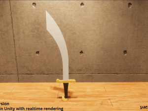 Scimitar - Lowpoly Textured and Colorbased 3D Model