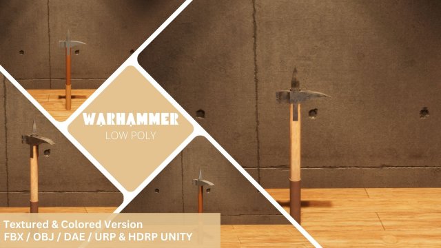 Warhammer - Lowpoly Textured and Colorbased 3D मॉडल .c4d .max .obj .3ds .fbx .stl .blend