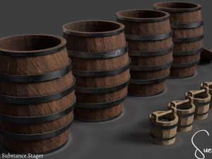 Medieval Blacksmith Set Low-poly 3D Model