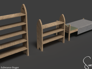 Medieval Blacksmith Set Low-poly 3D Model