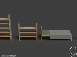 Medieval Blacksmith Set Low-poly 3D Model