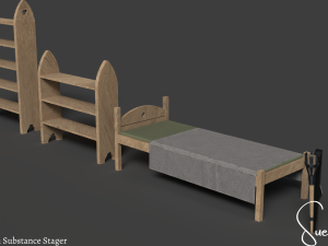 Medieval Blacksmith Set Low-poly 3D Model