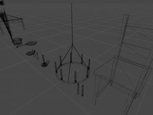 Medieval Blacksmith Set Low-poly 3D Model