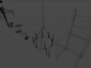 Medieval Blacksmith Set Low-poly 3D Model