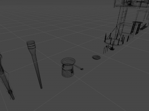 Medieval Blacksmith Set Low-poly 3D Model