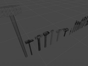 Medieval Blacksmith Set Low-poly 3D Model
