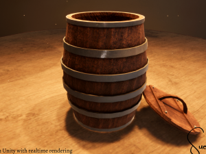 Barrels And Buckets 3D Model