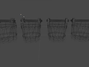 Barrels And Buckets 3D Model