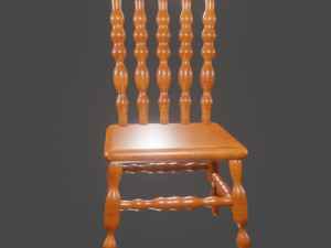 Wood chair 3D Model