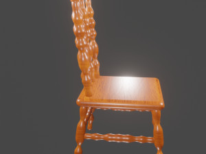 Wood chair 3D Model