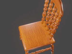 Wood chair 3D Model