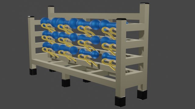 Gym equipment 3D 모델 .c4d .max .obj .3ds .fbx .stl .blend
