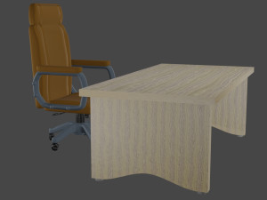 Office table and chair 3Dモデル
