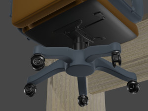 Office table and chair Model 3D