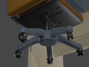 Office table and chair 3D Model
