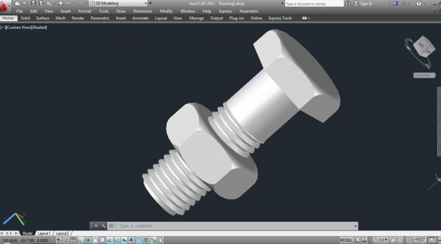 Nut and Bolt 3D Model .c4d .max .obj .3ds .fbx .stl .blend 
