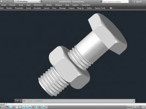 Tuerca y perno Modelo 3D