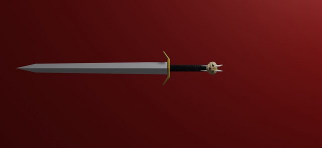 Sword with a skull Modelo 3D .c4d .max .obj .3ds .fbx .stl .blend 
