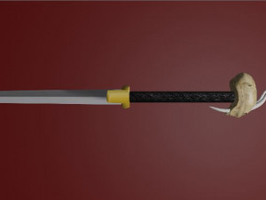 Sword with a skull Modelo 3D