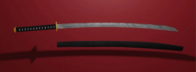 कटाना 3D मॉडल .c4d .max .obj .3ds .fbx .stl .blend 