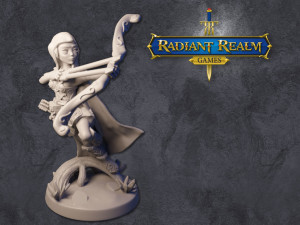 Female elf ranger level 20 32mm anime-style for DND Pathfinder RPGs 3D प्रिंट मॉडल
