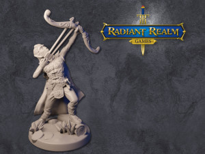 Male elf ranger level 20 32mm anime-style for DND Pathfinder RPGs 3D प्रिंट मॉडल