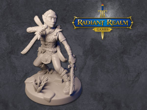 Male elf ranger level 20 with two swords 32mm anime-style for DND Pathfinder RPGs 3Dプリントモデル