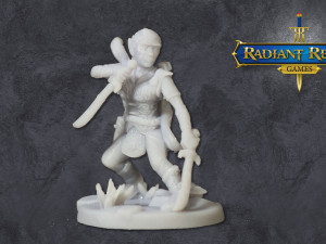 Male elf ranger level 20 with two swords 32mm anime-style for DND Pathfinder RPGs Model Cetak 3D