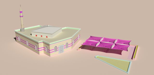 Mosque Modèle 3D .c4d .max .obj .3ds .fbx .stl .blend 